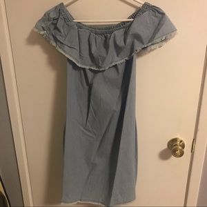 H&M strapless denim dress